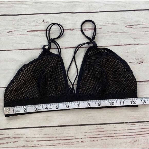 Storia Front V-Strap Mesh Black Bralette W/ Lining Size Small - Picture 8 of 8